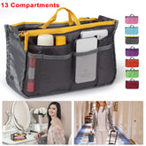 Handbag Organizer Insert with Zipper & Pockets