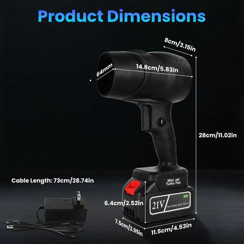 130000RPM Cordless Mini Blower For Heavy Debris Cleaning