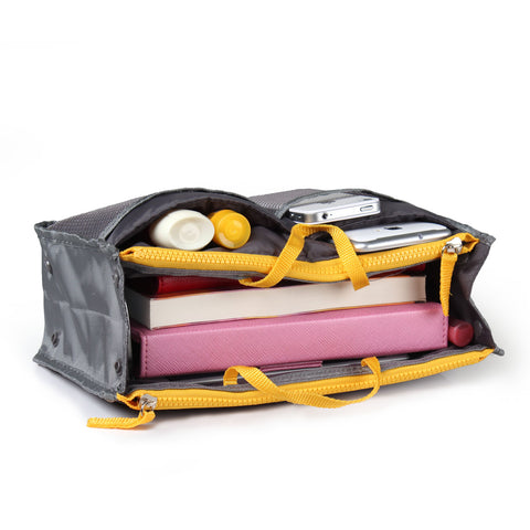 Handbag Organizer Insert with Zipper & Pockets