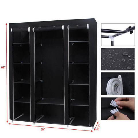 Portable Clothes Closet Wardrobe Storage Organizer