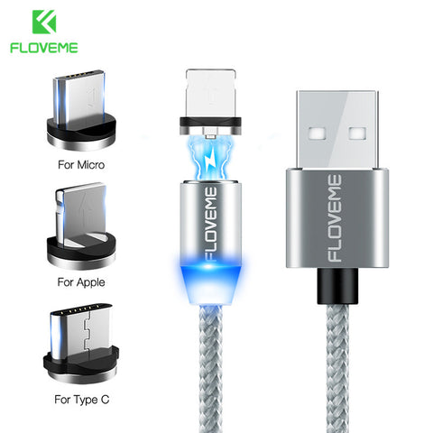 3-in-1 Magnetic Charging Cable USB for iPhone & Android