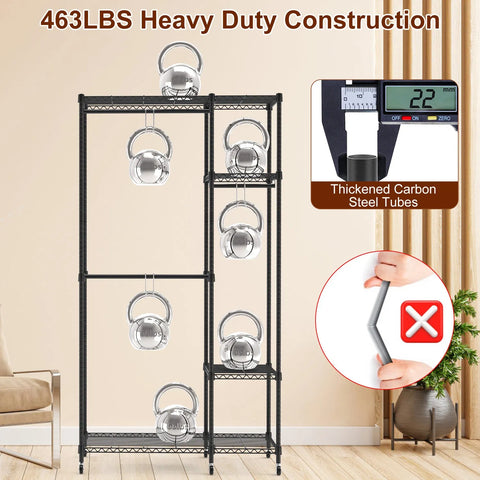 4 Tier Heavy Duty Garment Rack with Wheels