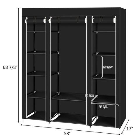Portable Clothes Closet Wardrobe Storage Organizer