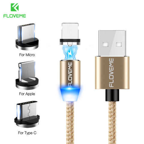 3-in-1 Magnetic Charging Cable USB for iPhone & Android