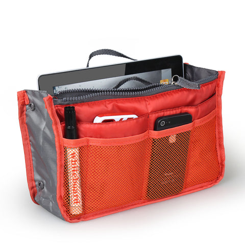 Handbag Organizer Insert with Zipper & Pockets
