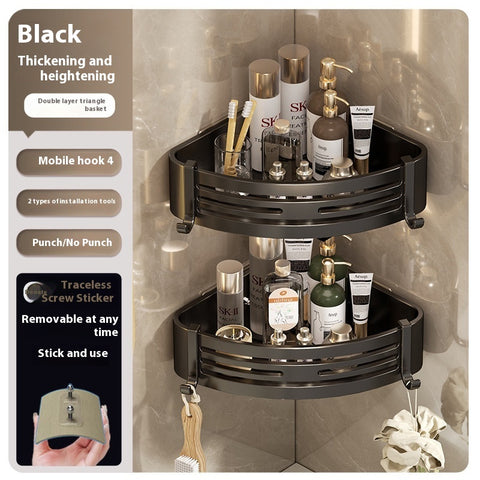 Portable Raised Bathroom Storage Triangle Rack
