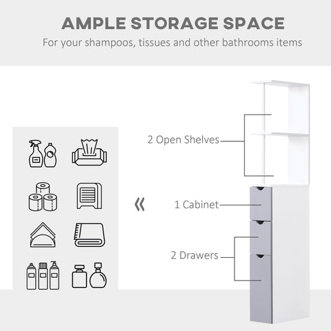 54" Tall Bathroom Storage Cabinet