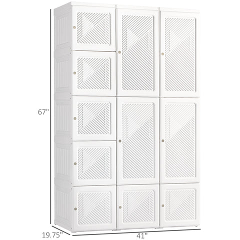 Portable Wardrobe Closet with Doors
