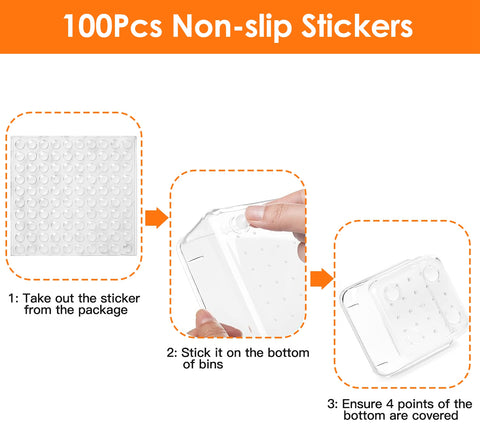 25PCS Clear Plastic Drawer Organizers Set