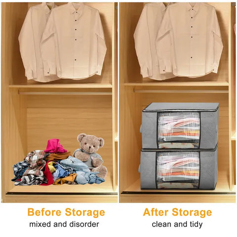 2Pcs 90L Clothes Storage Bags