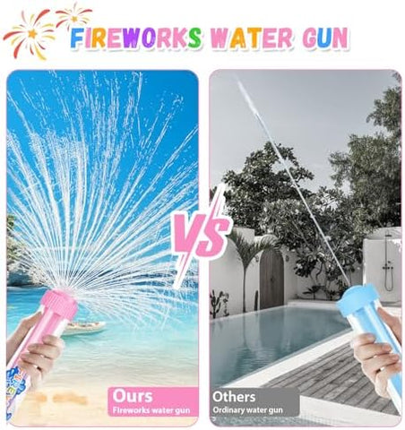 6 Pack Fireworks Water Blaster Squirt Guns for Kids & Adults