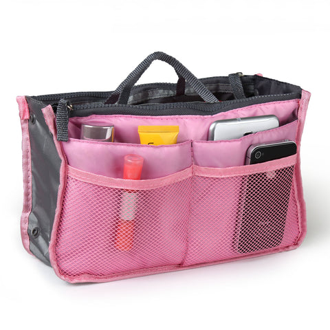 Handbag Organizer Insert with Zipper & Pockets
