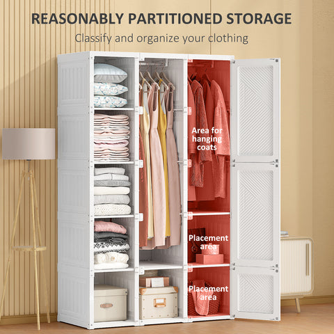 Portable Wardrobe Closet with Doors