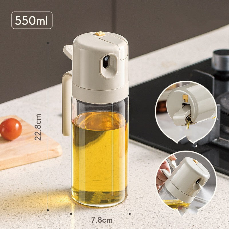 2 In 1 Oil Sprayer Bottle BBQ Cooking Oil Dispenser Olive Oil