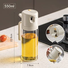 2 In 1 Oil Sprayer Bottle BBQ Cooking Oil Dispenser Olive Oil