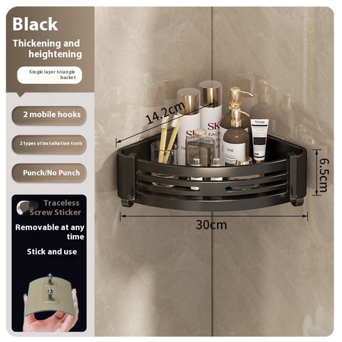 Portable Raised Bathroom Storage Triangle Rack