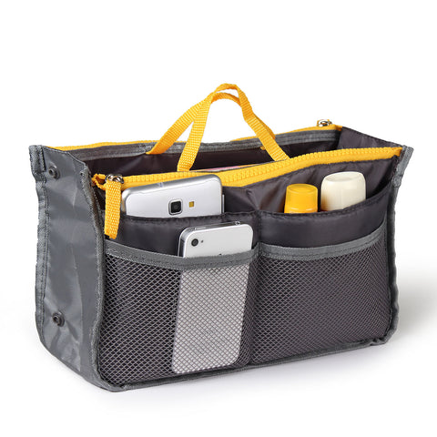 Handbag Organizer Insert with Zipper & Pockets